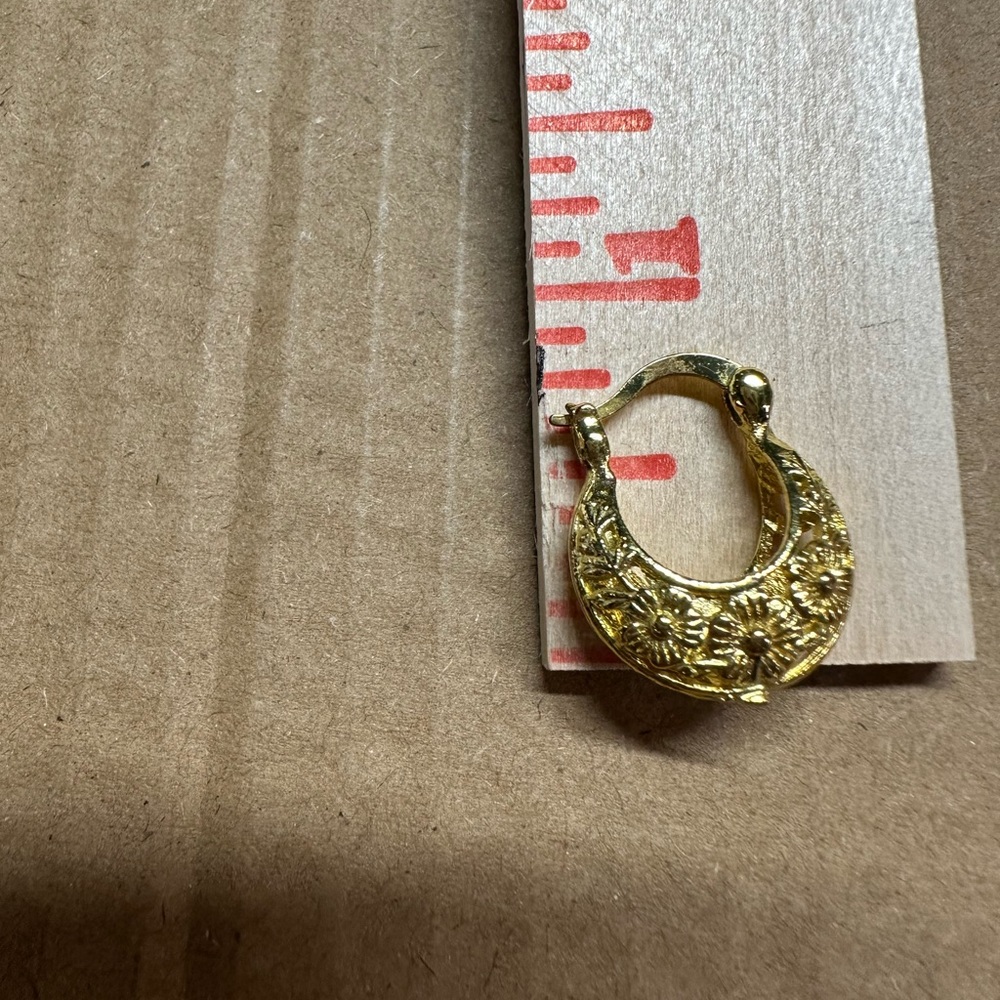 Small Goldtone Hoops - Picture 2 of 5